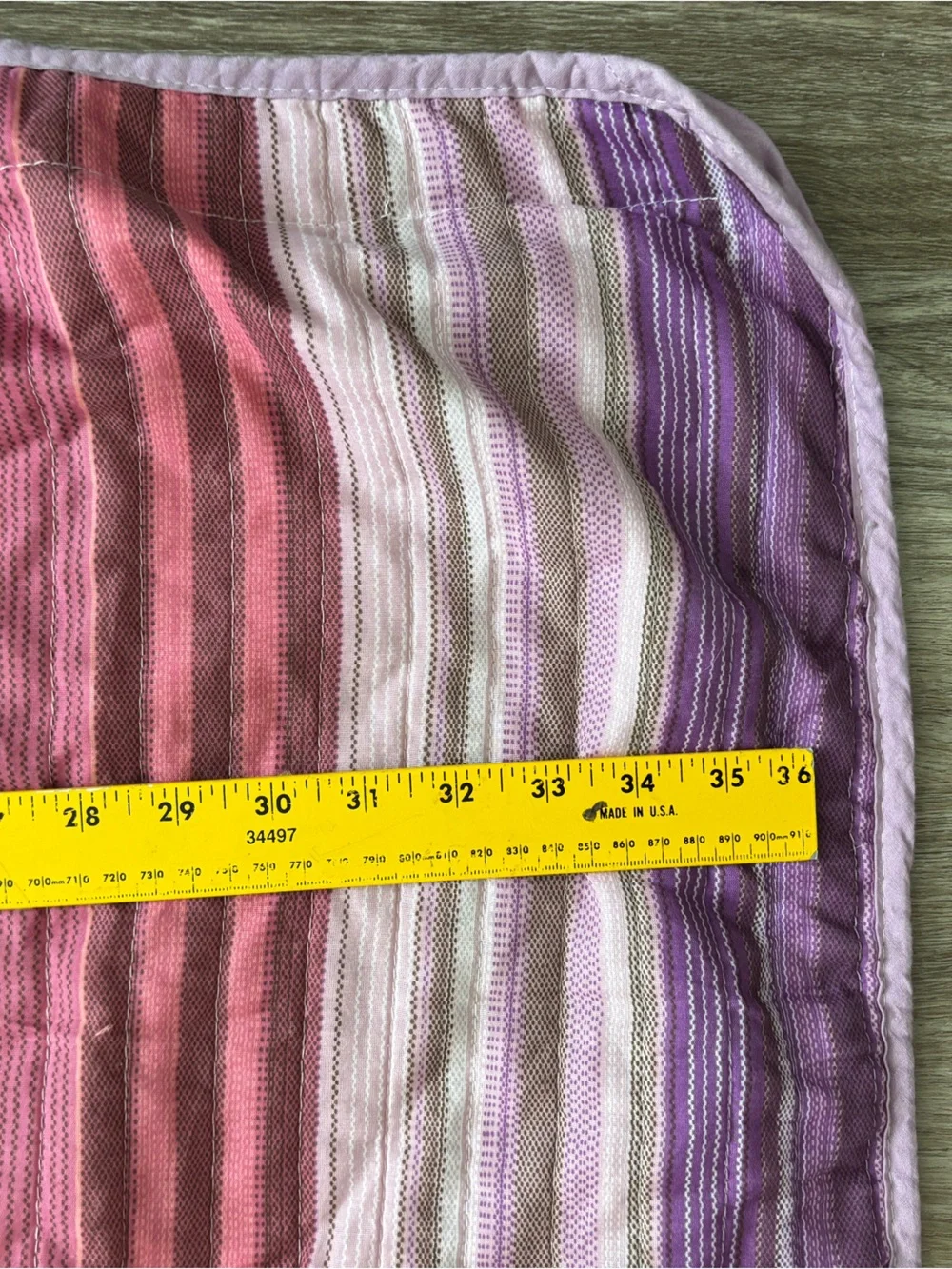 Essential Home Striped Quilted Pillow Sham - Pink Purple Multi 22X37”